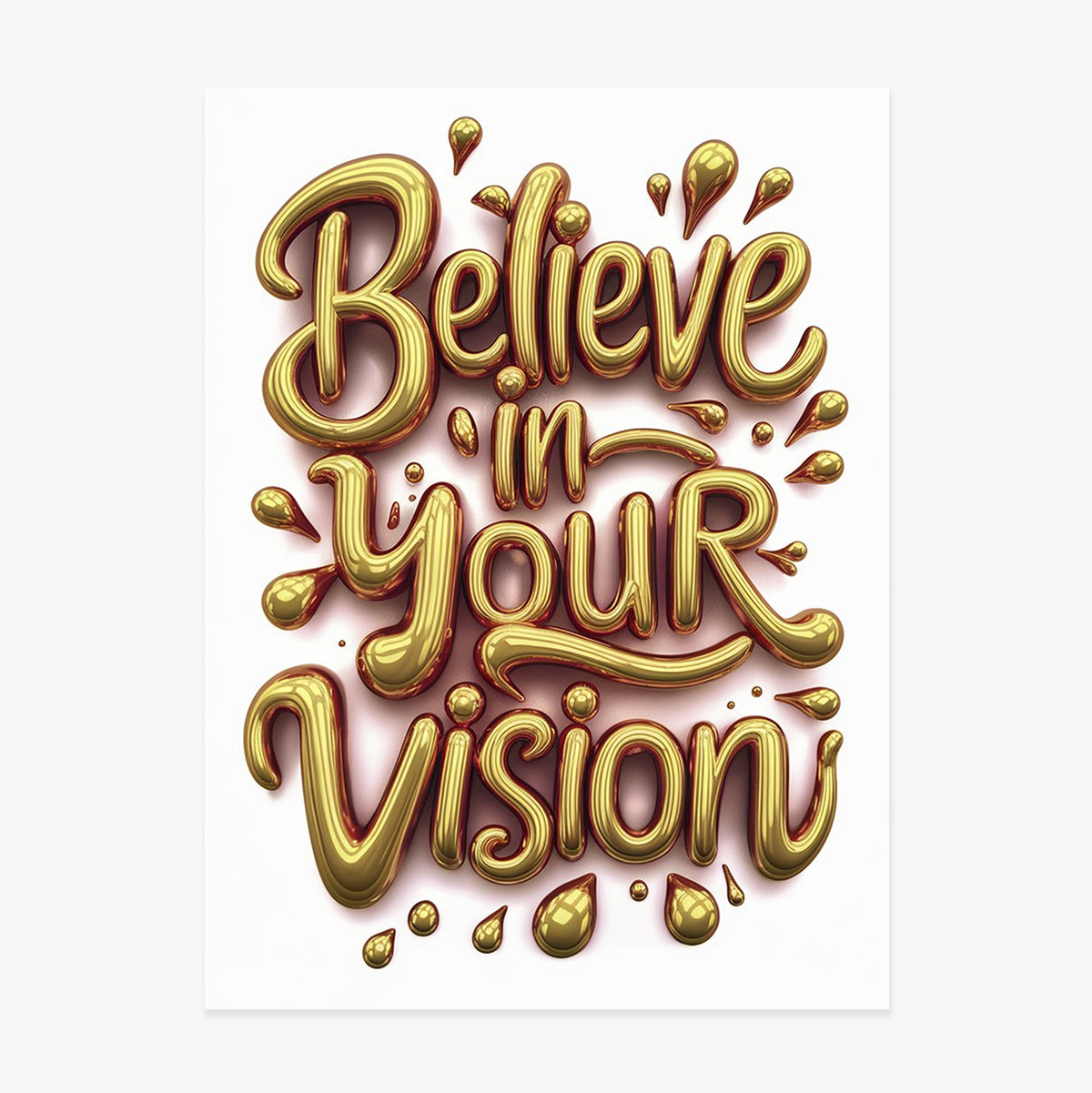 Believe in your vision poster