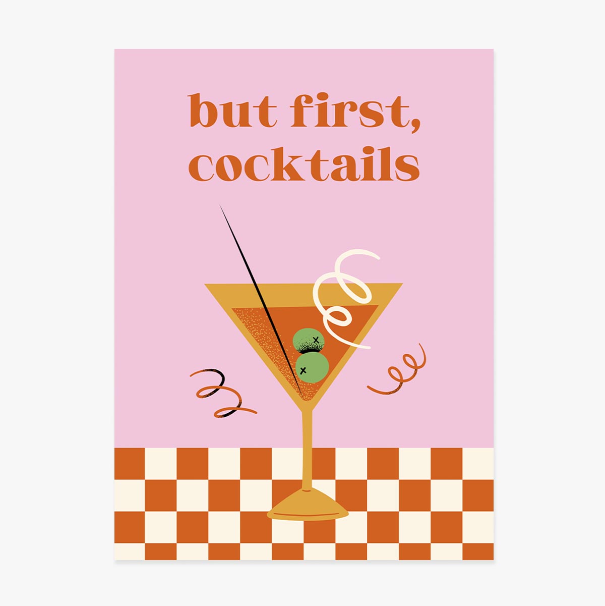 Poster Maar eerst: cocktails