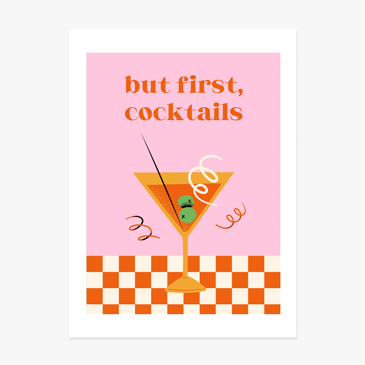 Poster Maar eerst: cocktails