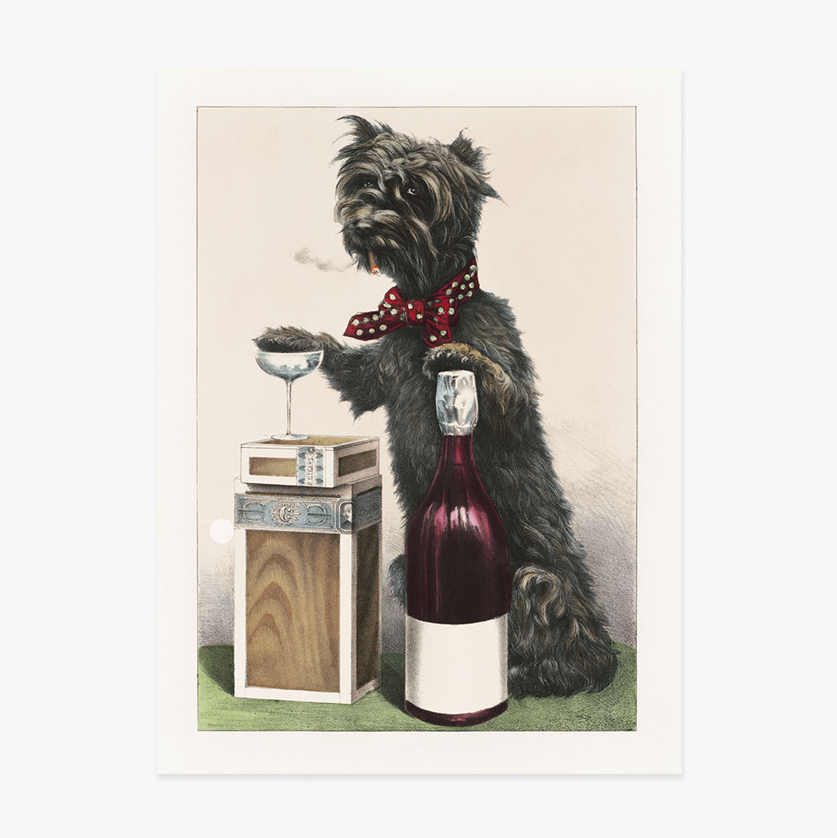 Poster met vrolijke puppy