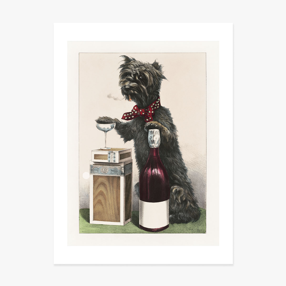 Poster met vrolijke puppy