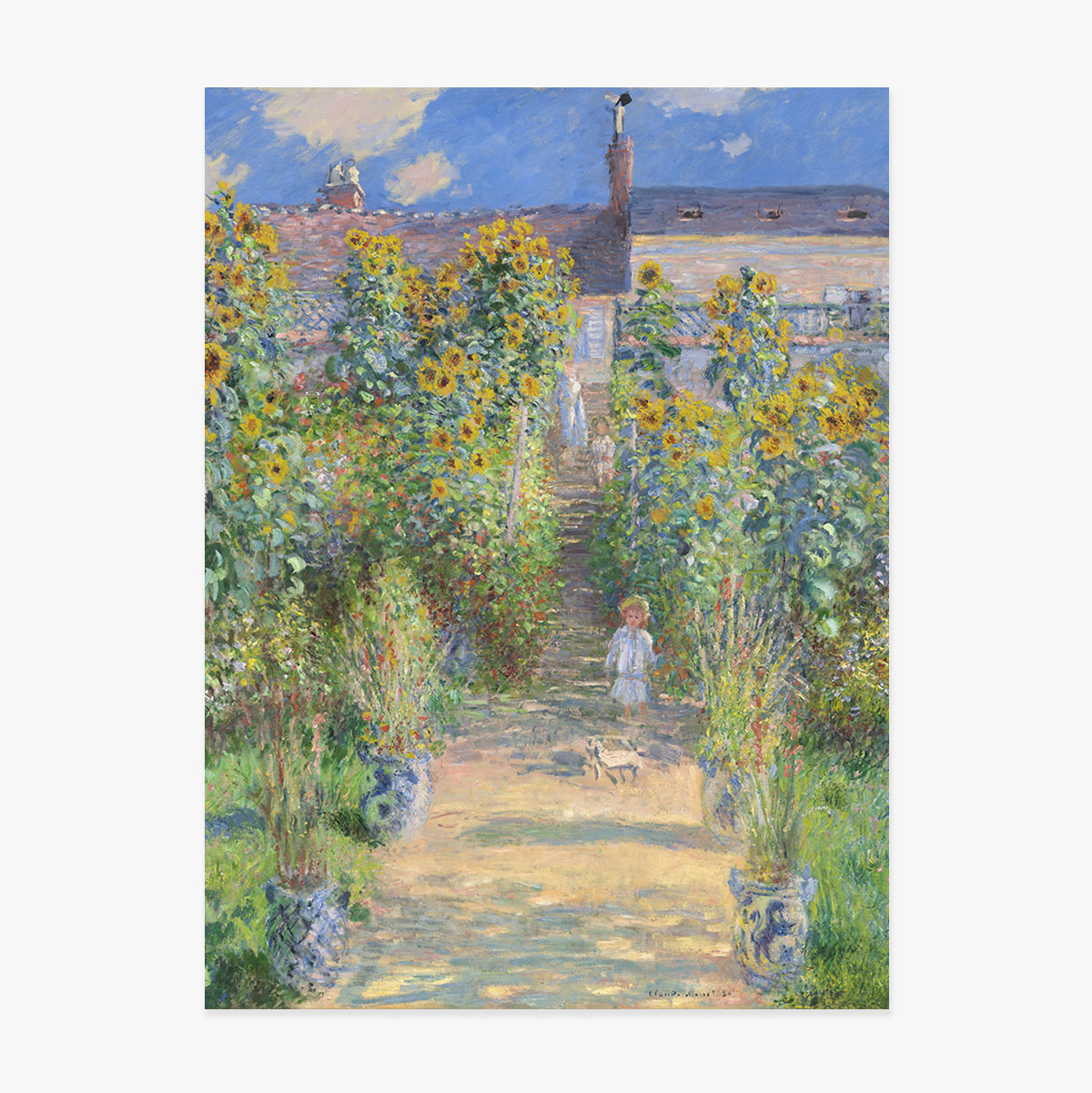 Poster van Claude Monet, De tuin van de kunstenaar, 1881