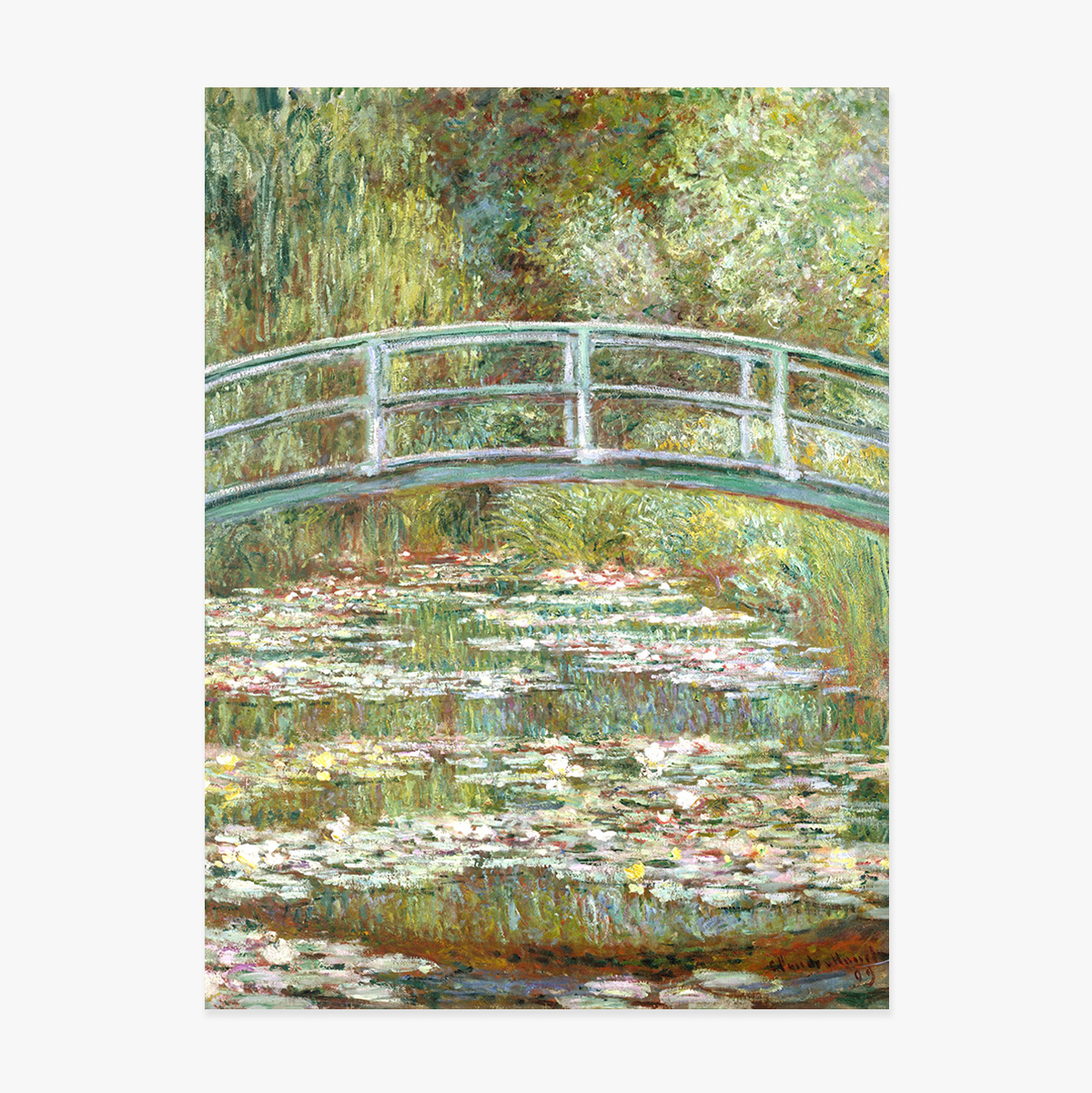 Poster van Claude Monet, De brug over een vijver met waterlelies, 1899