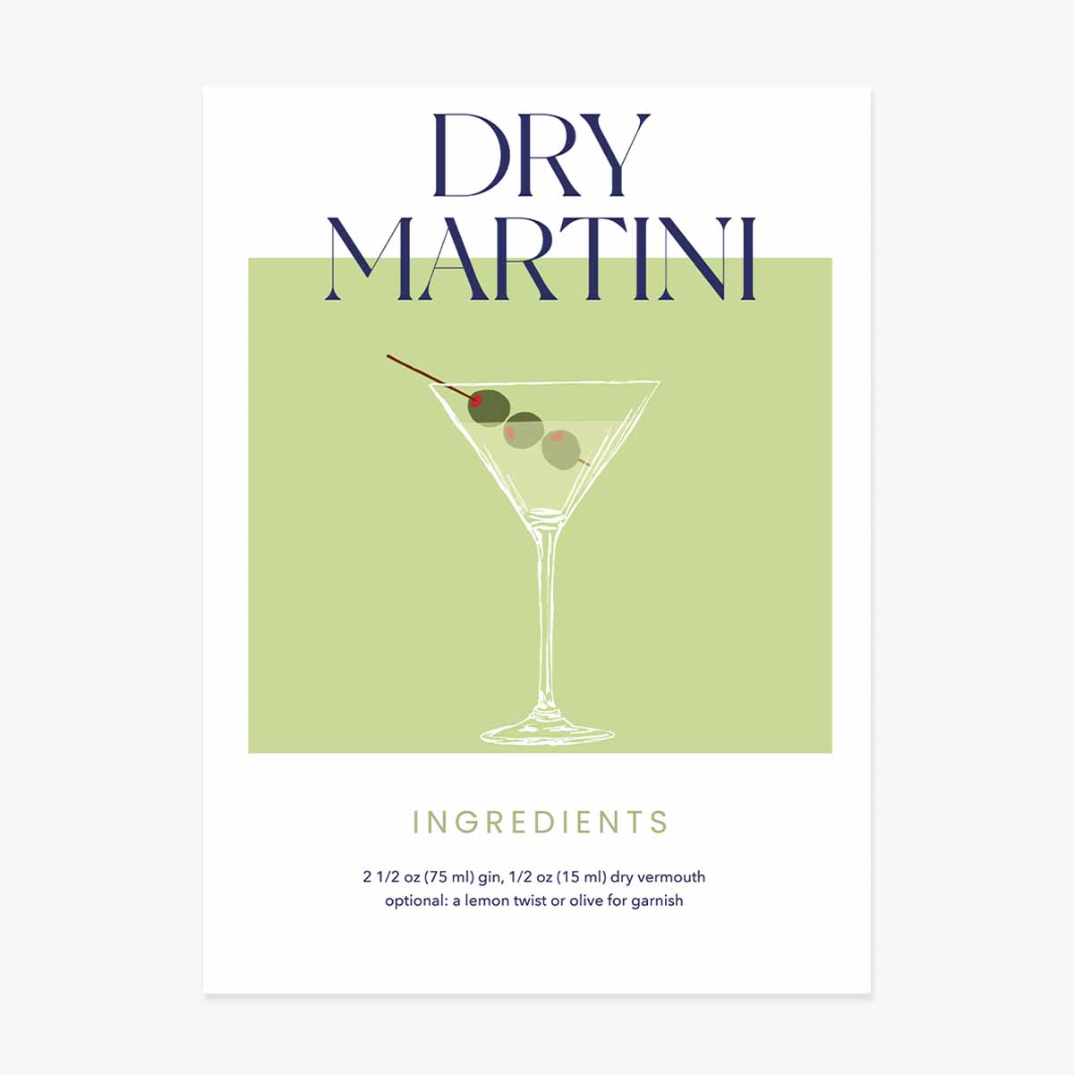 Dry Martini Poster