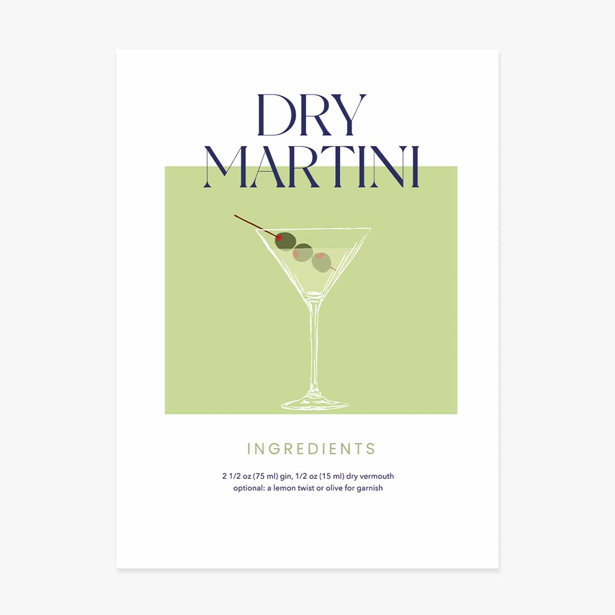 Dry Martini Poster
