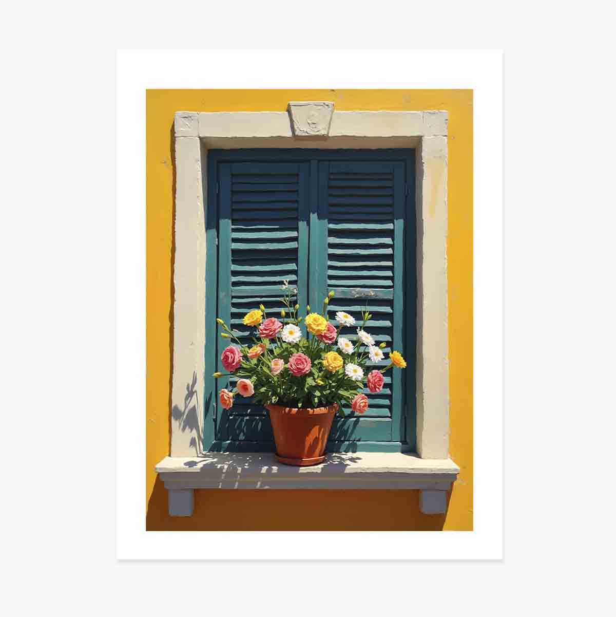 Poster Window with flower pot