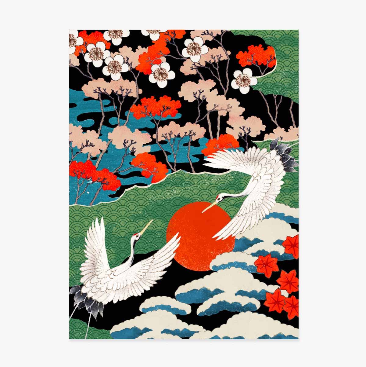 Poster met Japanse illustratie