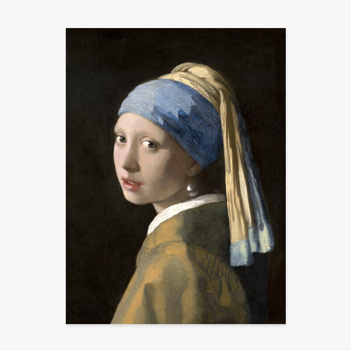 Poster Johannes Vermeer, Het meisje met de pareloorbel, 1665