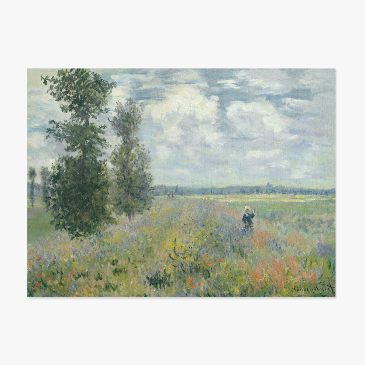 Poster in liggend formaat - Claude Monet, Veld met klaprozen bij Argenteuil, 1875