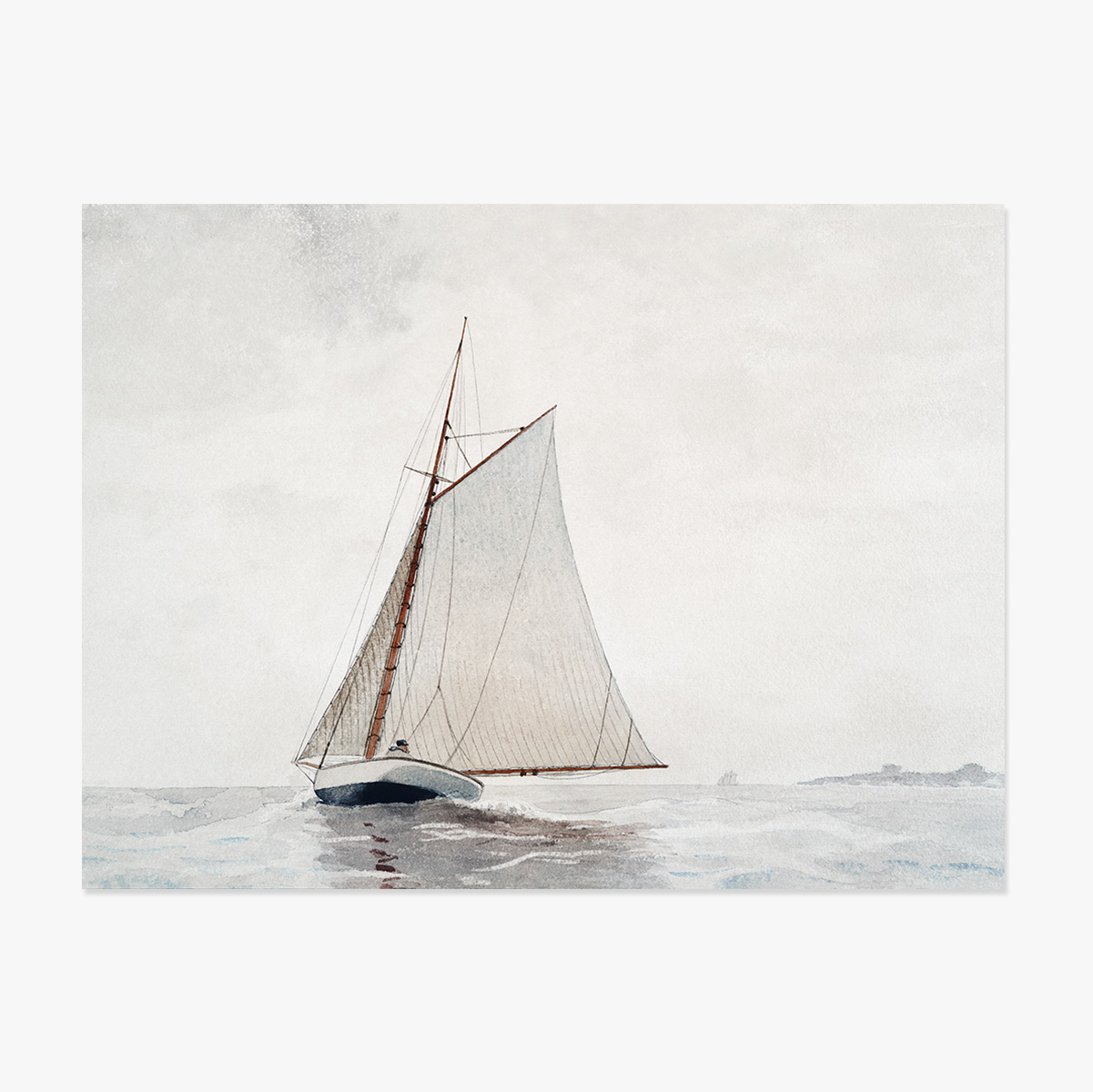 Poster in liggend formaat - Winslow Homer - Vertrek vanuit Gloucester 1880