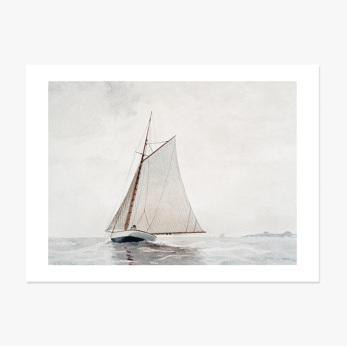 Poster in liggend formaat - Winslow Homer - Vertrek vanuit Gloucester 1880