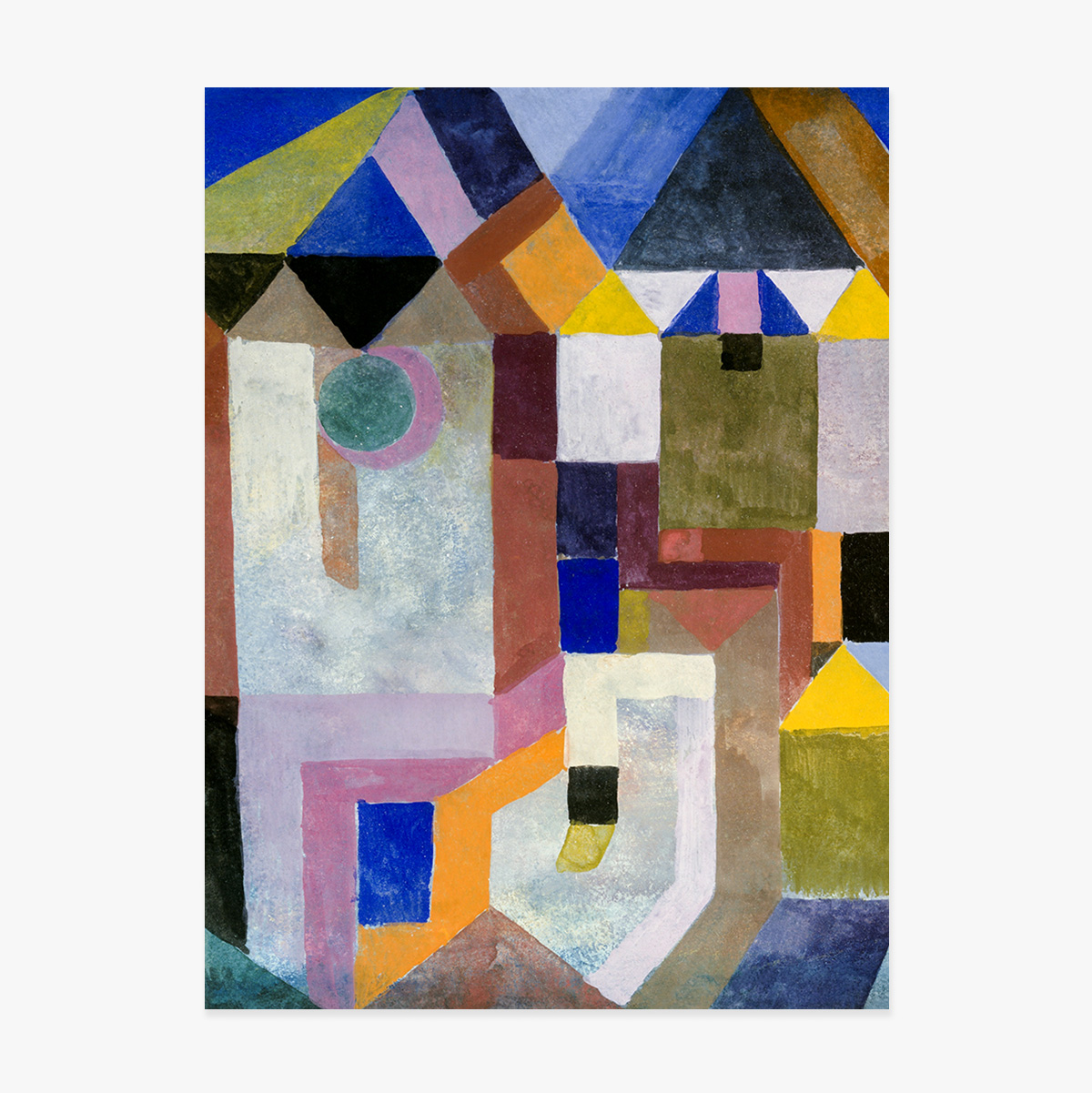 Poster van Paul Klee, ‘Colorful Architecture’ 1917