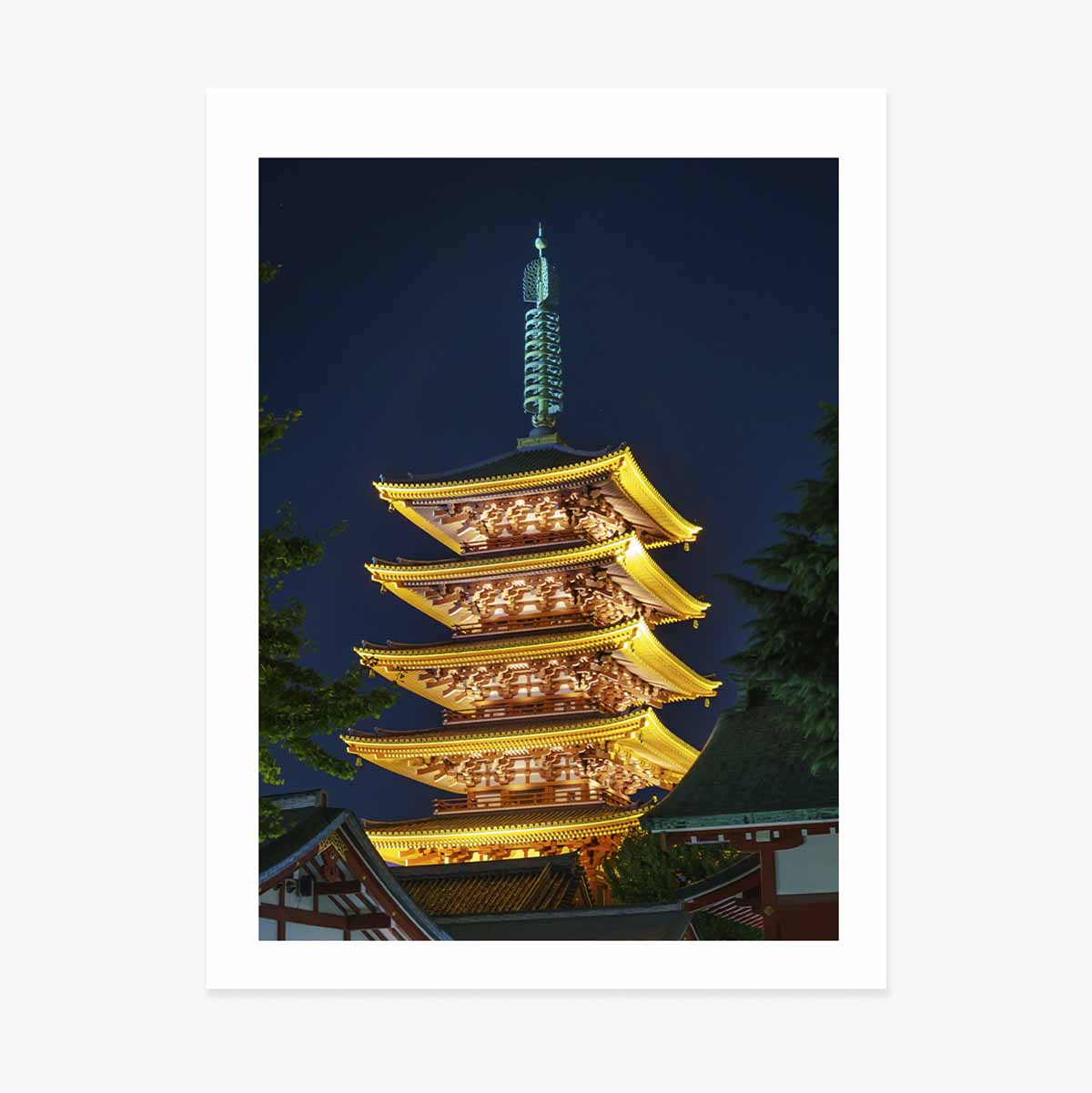 Poster van een Japanse tempel