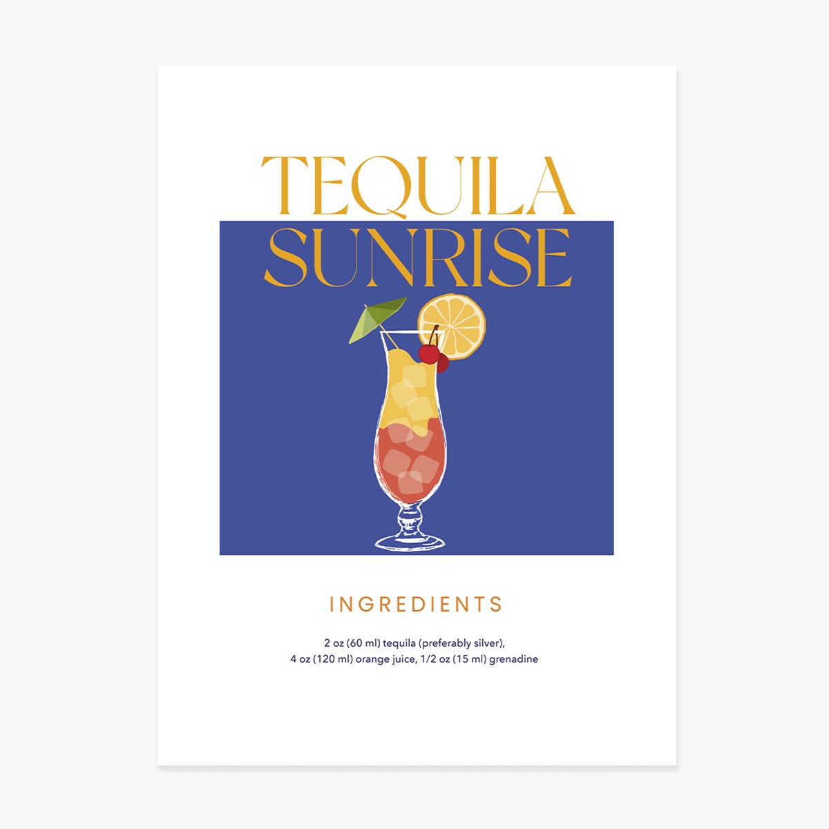 Poster Tequila Sunrise