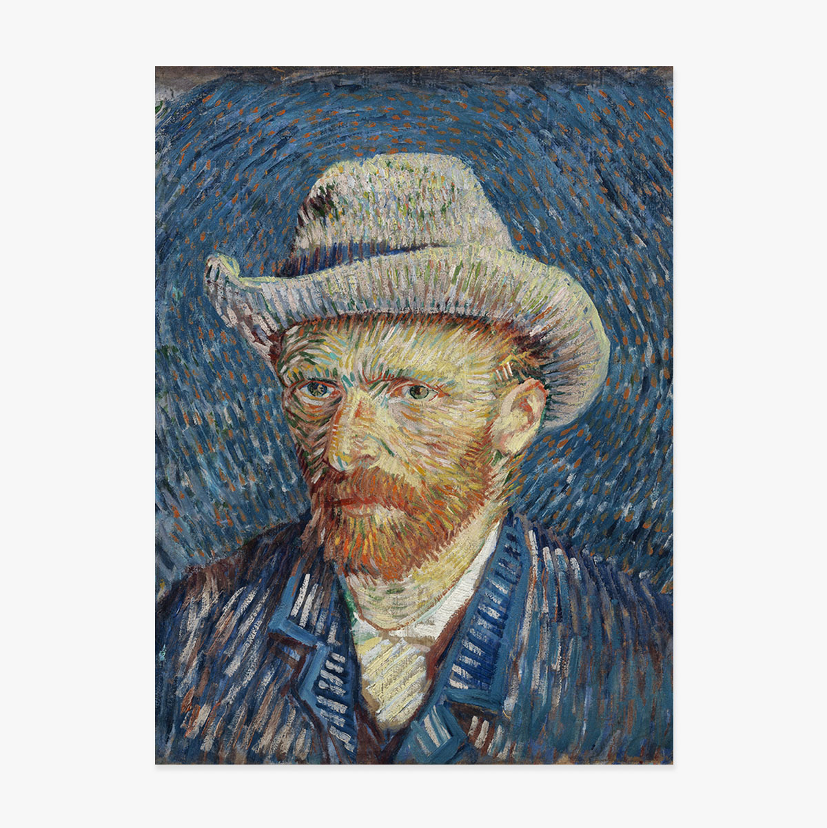 Poster Vincent van Gogh, Zelfportret met grijze vilten hoed, 1887